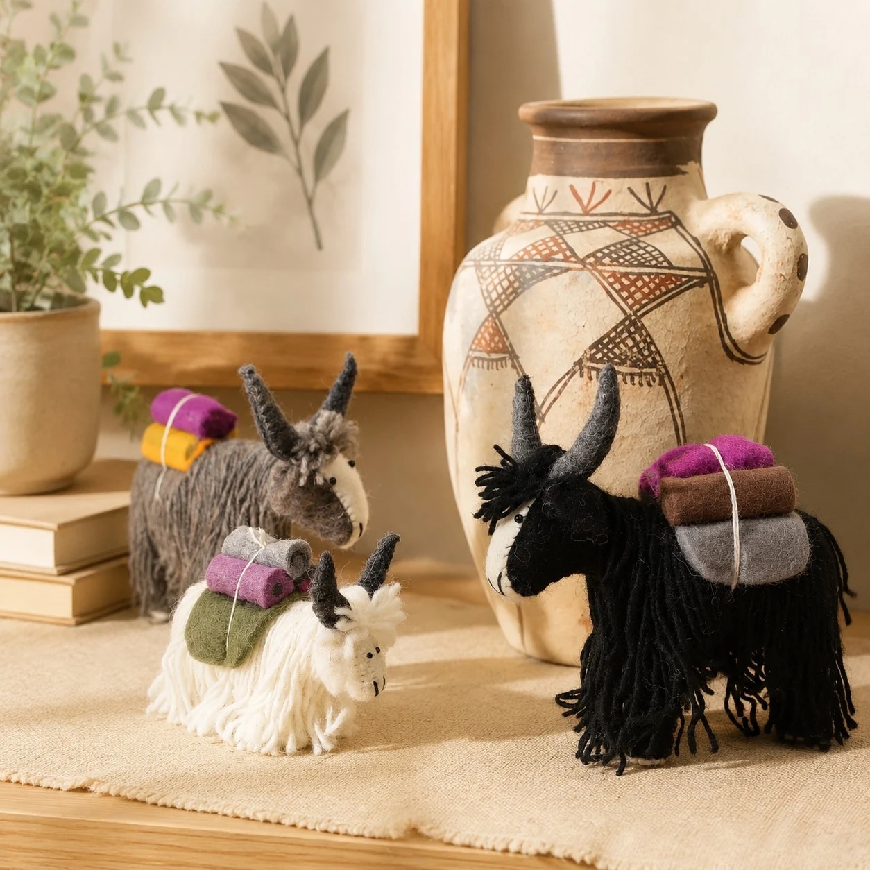 Handmade Nepal Wool Felt Yak Ornament